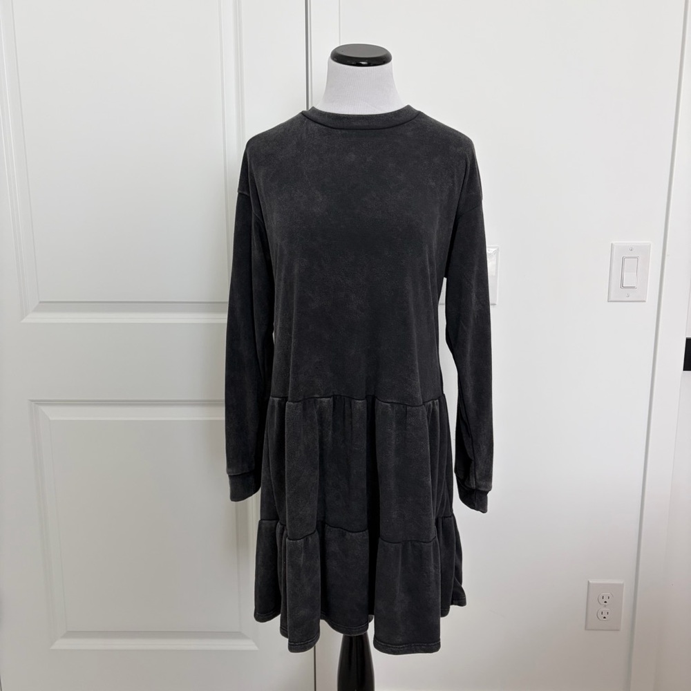 Charcoal Sweatshirt Dress